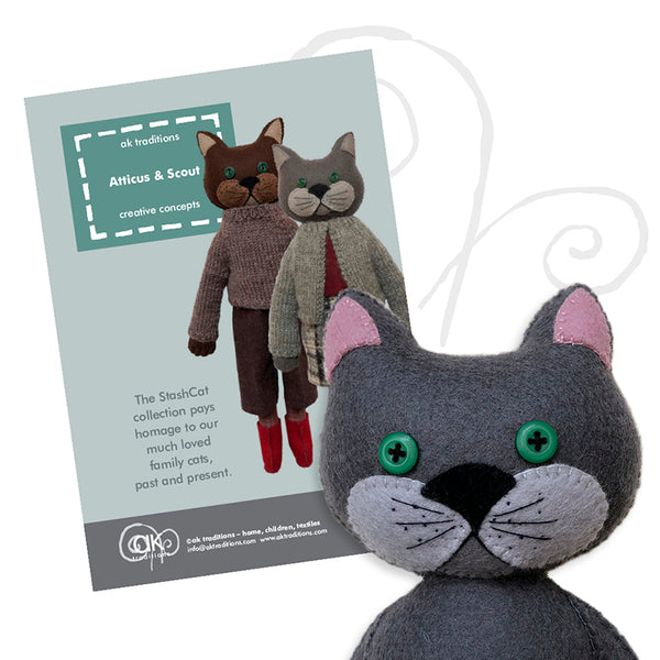 Atticus and Scout, felt cat kit