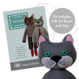 Atticus and Scout, felt cat kit