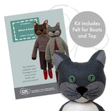 Atticus and Scout, felt cat kit