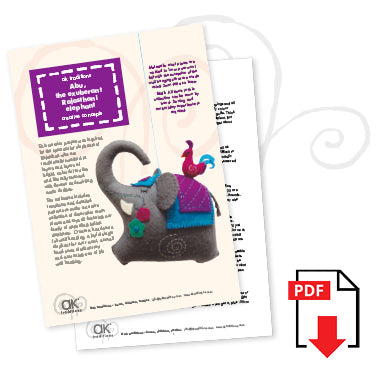 Abu, the exuberant Rajasthani elephant e-pattern