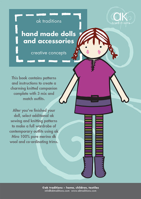 Knitted Dolls clothes and accessories, (43cm doll) e-pattern