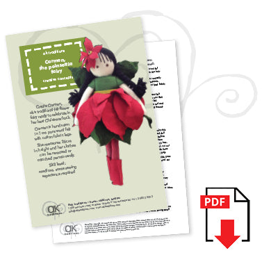 Carmen, the poinsettia fairy e-pattern