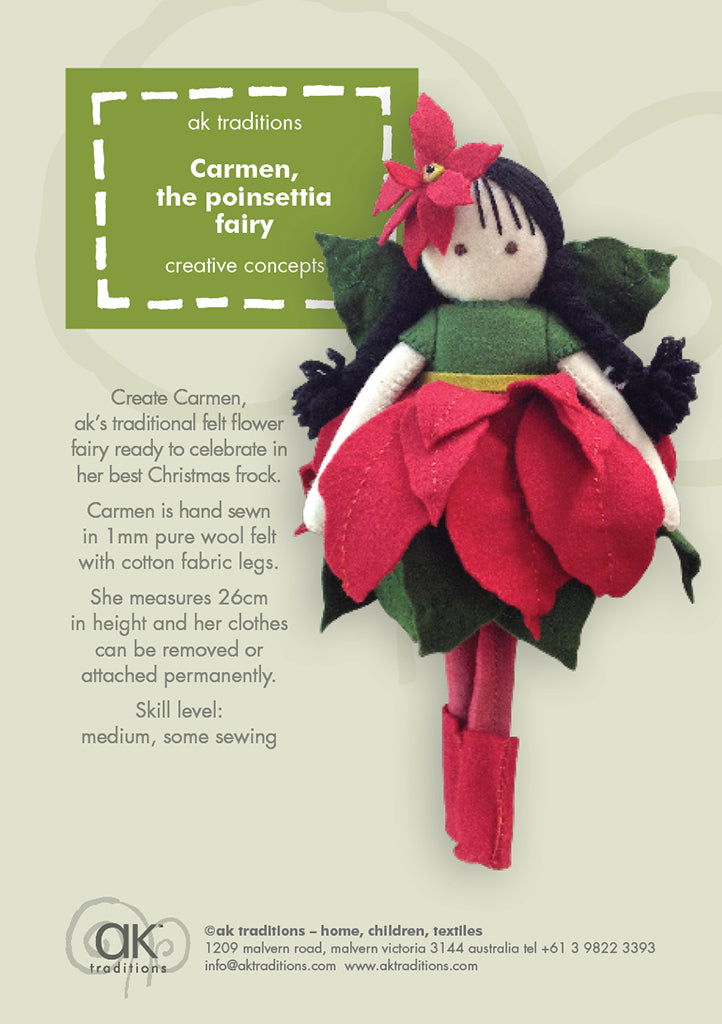 Carmen, the Poinsettia fairy kit