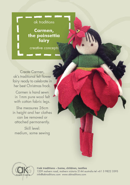 Carmen, the Poinsettia fairy kit