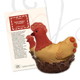 Easter chicken in a basket, sewing kit