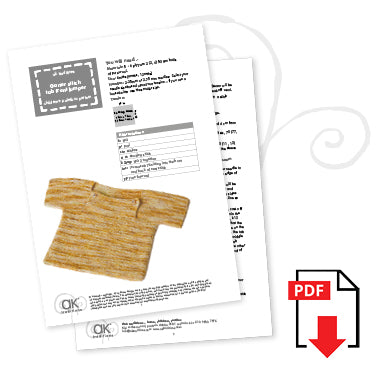 Garter stitch tab front jumper e-pattern