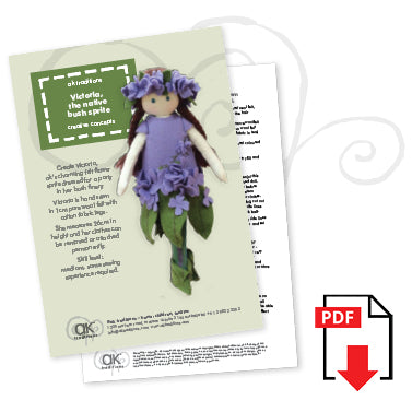 Victoria, the native bush sprite e-pattern