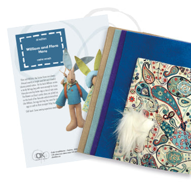 Flora and William, felt hare kit