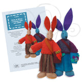 Anna and Oliver, felt rabbit kit